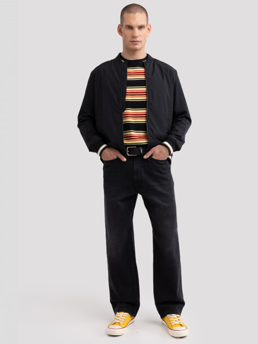 Pánske relaxed jeans čierne ISAAC WORKWEAR 914